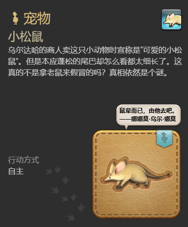 ff14小松鼠宠物获得方法